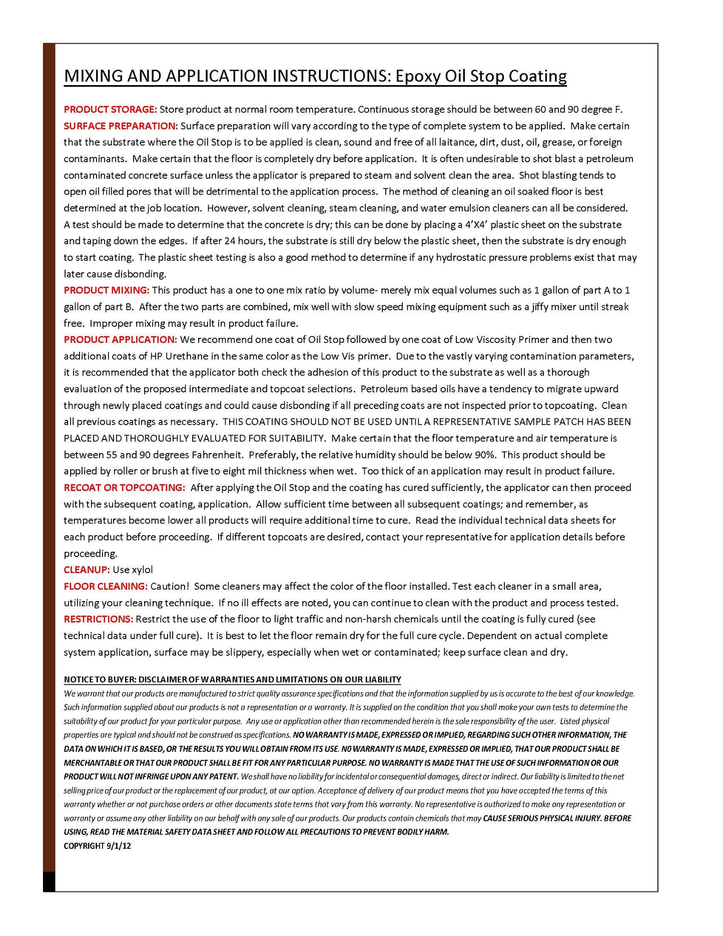 Gorilla Coatings Oil Stop Primer – For Oil Saturated Concrete