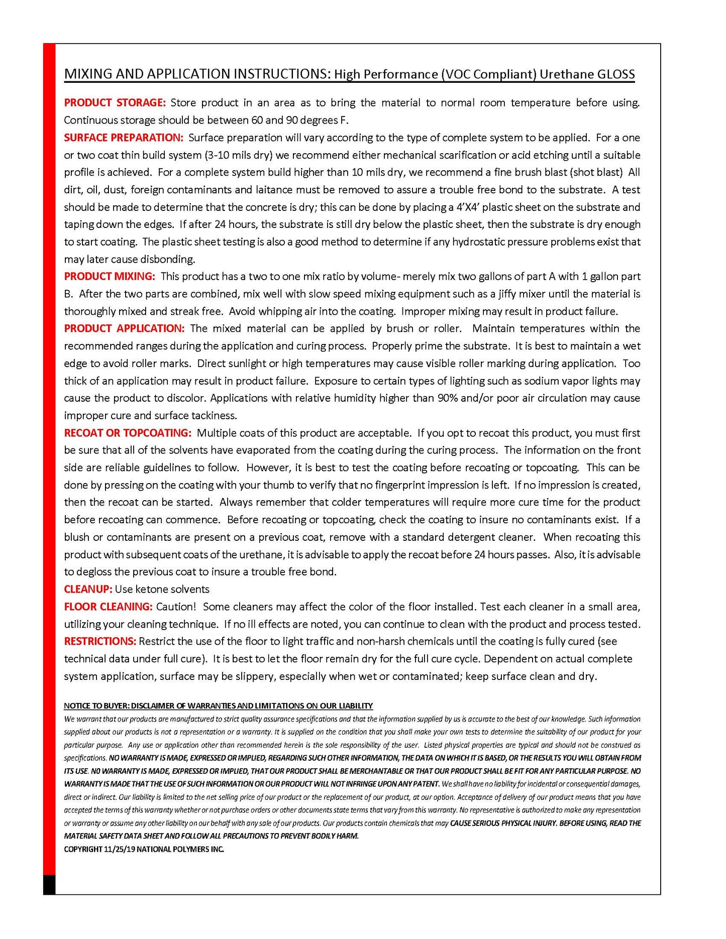 Gorilla Coatings Solvent Based Aliphatic Polyurethane VOC Compliant