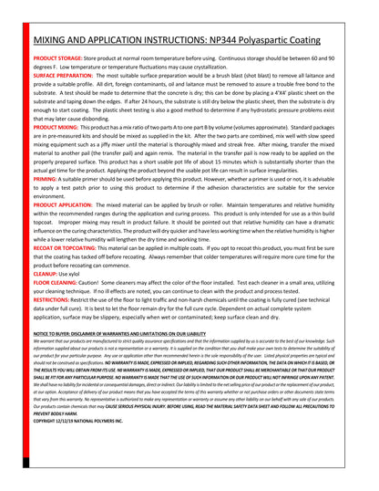 Gorilla Coatings Fast Set Polyaspartic Mixing and Application Instructions.